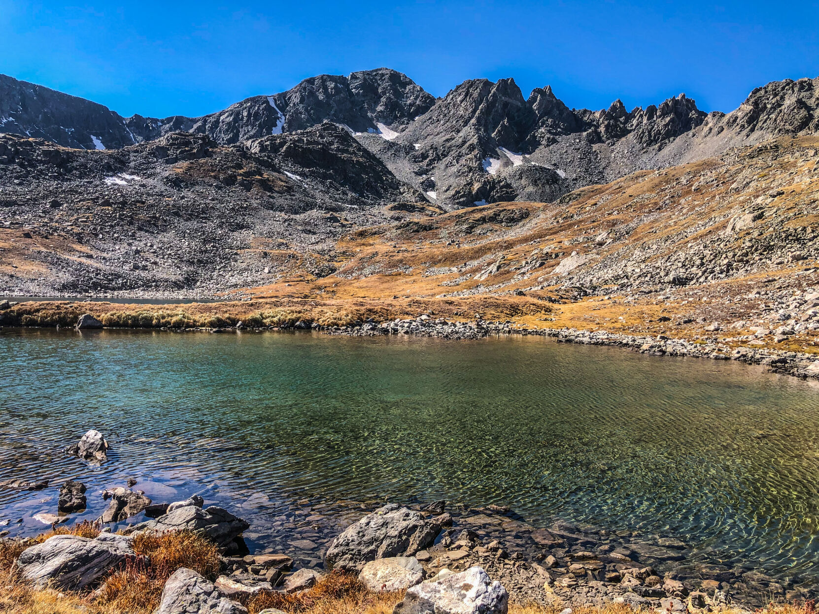 An alpine lake along my route. Photo Credit: Spencer McKee